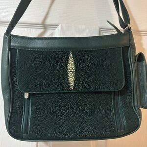 Green Leather Shoulder Bag